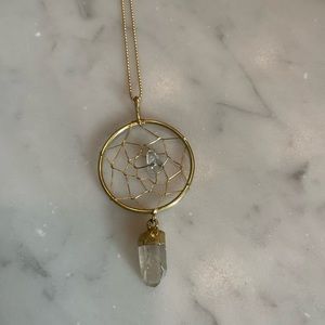 Crystal dream catcher necklace